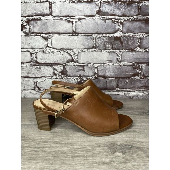 Clarks Brown Leather Casual Ankle Strap Open Toe Sandals Women Sz 8.5M US/39.5EU - Picture 11 of 16